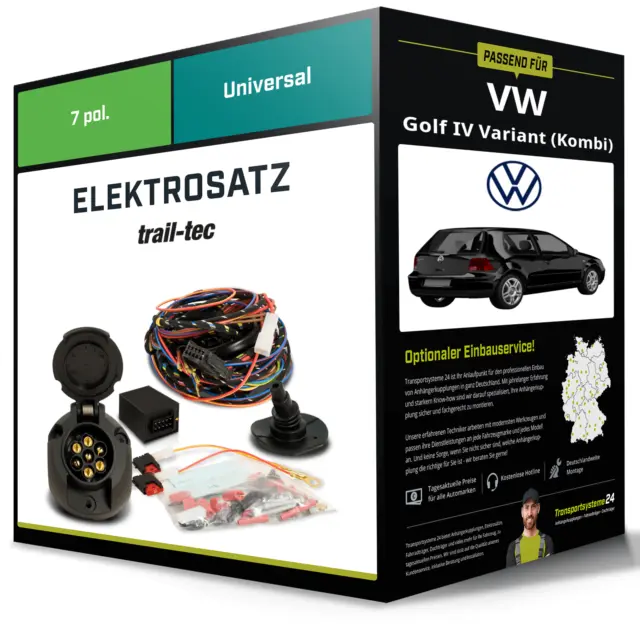 Elektrosatz 7-pol universell für VW Golf IV Variant (Kombi) 04.1998-04.2007