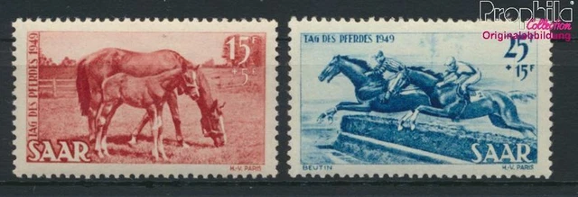 Briefmarken Saarland 1949 Mi 265-266 (kompl.Ausg.) postfrisch Pferde(9264986