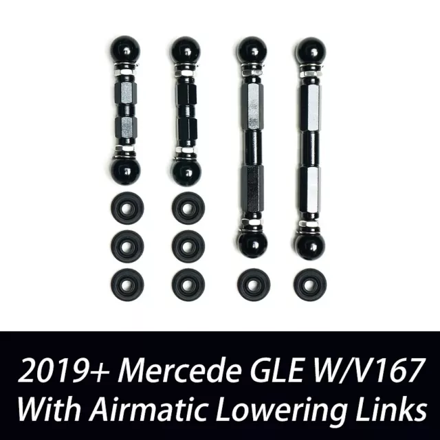 For 19+ Mercedes Benz W167 GLE 450 53 63 AMG Adjustable Air Ride Lowering Links 2