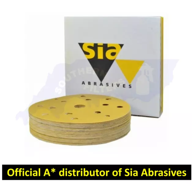 SIA Abrasives 1944 Siaone - 150MM 15 H Sanding Discs - Various Grits - Box Of 50