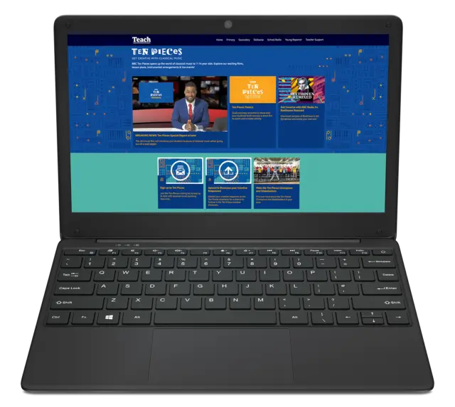 GeoBook Windows 10 Pro Laptop 12.5" HD Intel Celeron N3450 4GB 64GB eMMC
