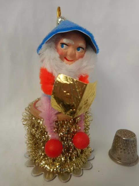 Vintage Christmas Pine Cone Gnome/Elf Christmas Decoration Approx 3" High