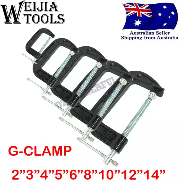 G Clamp Heavy Duty G type clamps steel Workbench Grip Tool Carpenters Metalwork