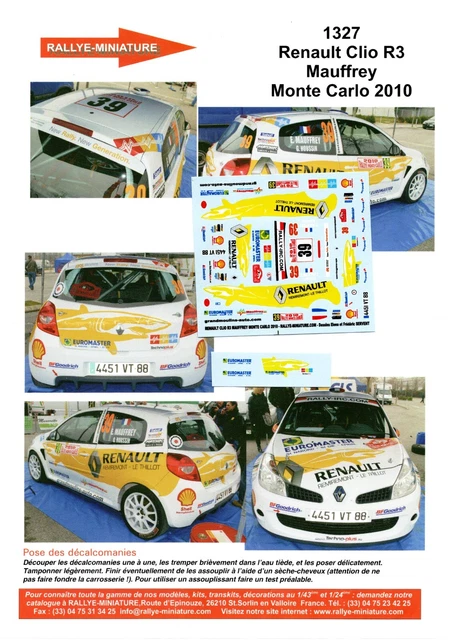 Miniature 1/43 Renault Clio 3 RS Mercier Rallye WRC très rare - Collection