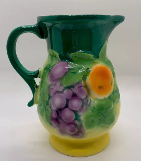 Rare Antique Ditmar Urbach Art Deco Ceramic Pitcher  C1930 Czechoslovakia HandPT