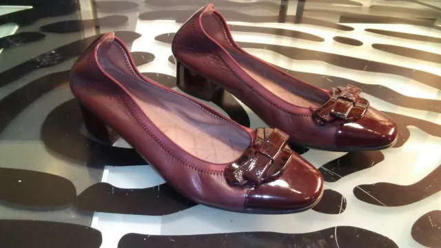 Hispanitas Womens Burgundy Patent Leather Good Condition Size 37