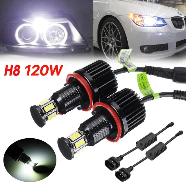 2 anelli occhi angelo LED 120 W H8 luce di posizione per E92 E82 E90 E91 E93 E60 E89
