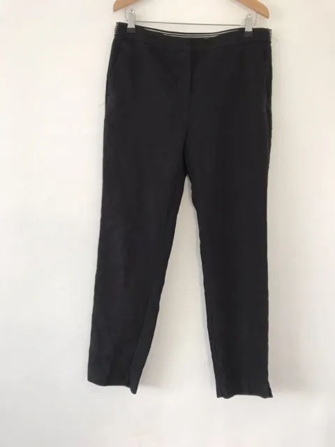 Zara Womens Black Pre-Owned Trousers Size Large