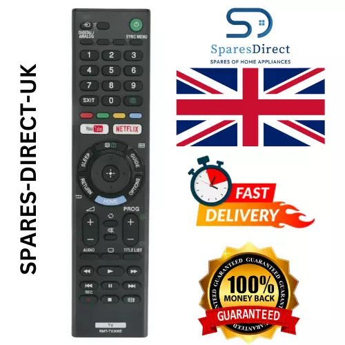 For Sony Tv Rmt-Tx300E Replacement Remote Control Bravia 3D Hd Netflix Youtube