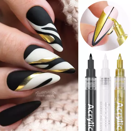 1 pieza Pluma de graffiti arte en uñas UV gel esmalte punto dibujo bolígrafo cepillo uñas hágalo usted mismo flores herramientas