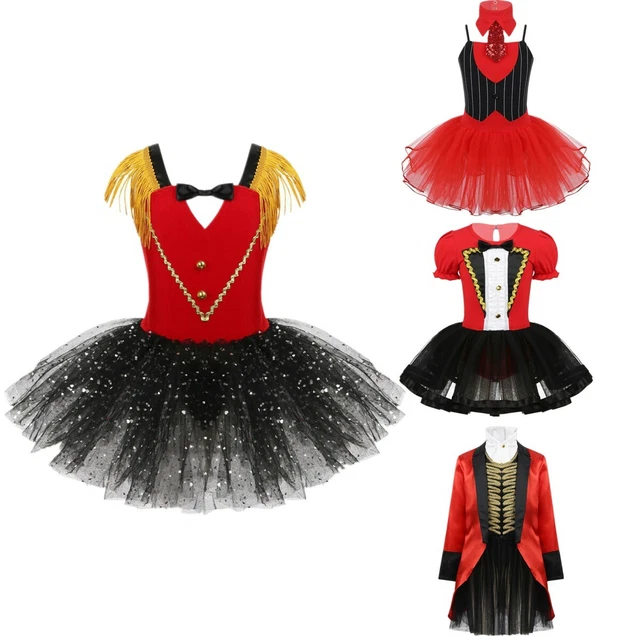 Kids Girls Christmas Dance Costume Outfit Gymnastics Leotard Circus Fancy Dress