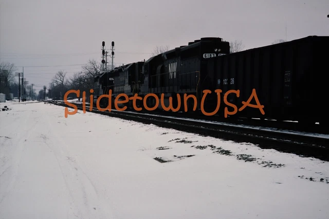 Vtg 1980's Original Photo Train Slide 1627 Engine Norfolk Western N&W X2L022