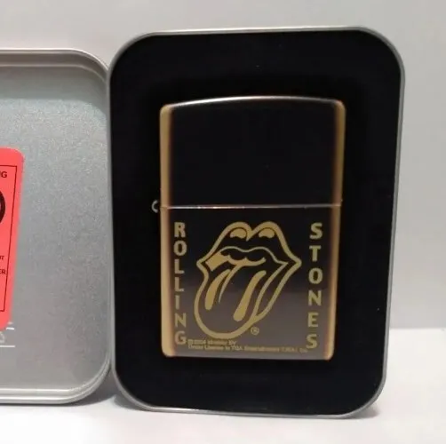 Zippo 2004 K 04 Rolling Stones Mocha Latte Brass Insert