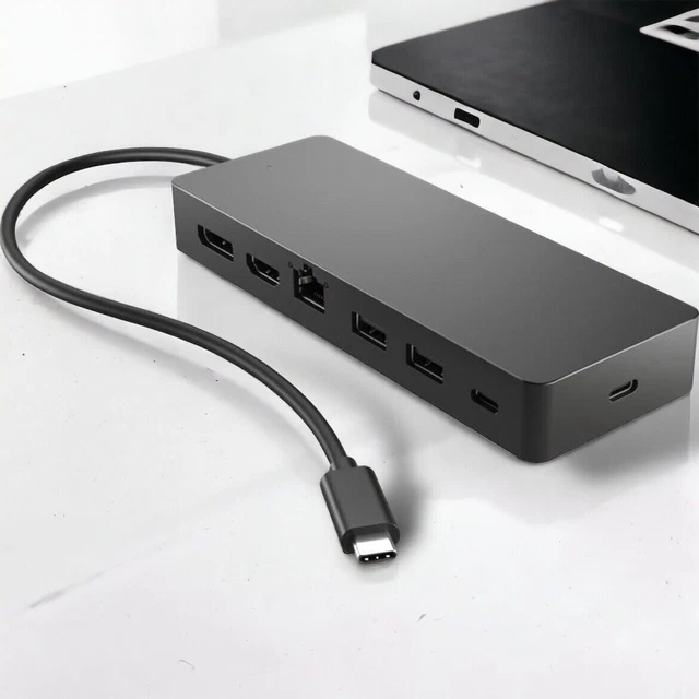 Station D'accueil USB-C 13 En 1 Verticale - 4K HDMI, PD 100W, Ethernet, Ports SD - Compatible Ordinateurs Portables