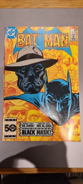 batman #386 1st appearance black mask vgc dc comics aug 1985