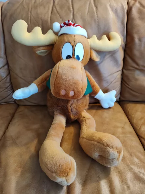 Vintage Bullwinkle Moose Plush Stuffed Animal 1996 Macy’s Christmas 24”