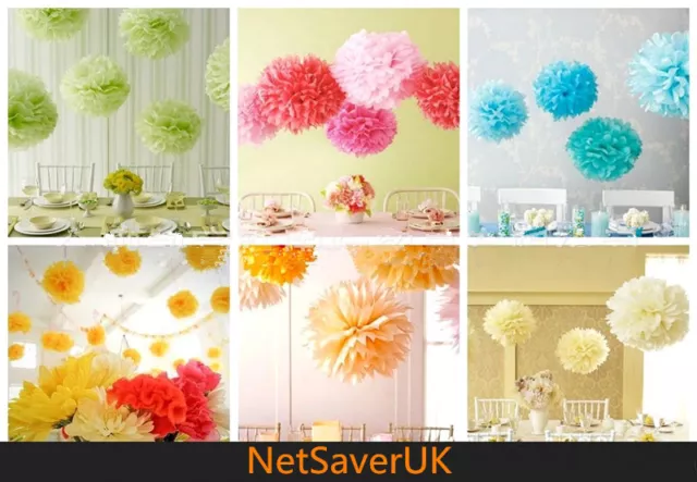 Tissue Paper Pom Poms Pompoms Flower Ball For Wedding Party Occasion All Size
