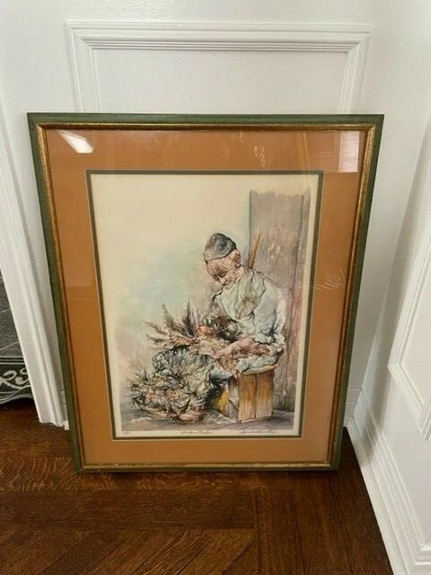 New York Artist Seymour Rosenthal Signed Colored Lithograph ~ Artists Proof