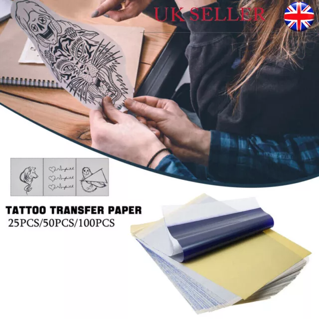 25/50/100 Sheet Tattoo Transfer / Thermal / Carbon / Stencil Paper For Ink Kit