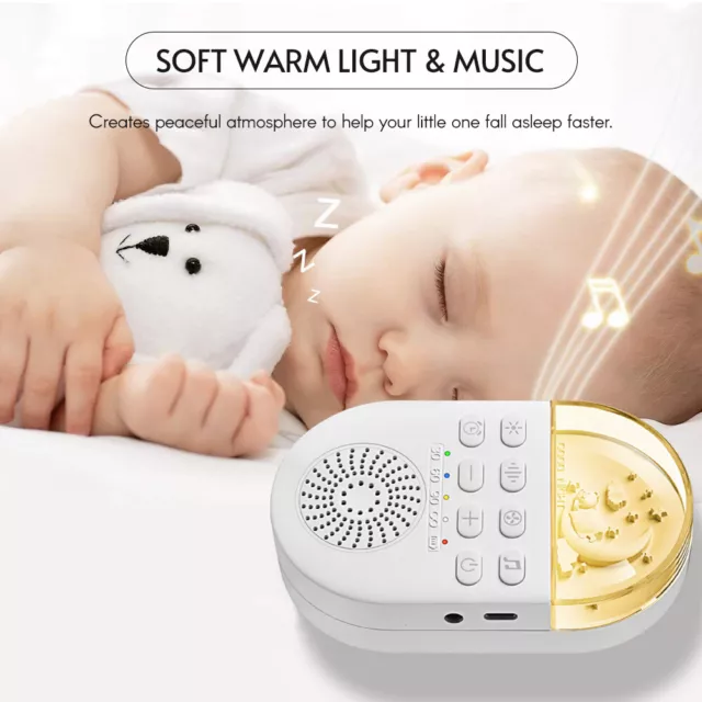 New White Noise Sound Machine Baby Sleep Soother & 24 Soothing Sounds Lanyard AU