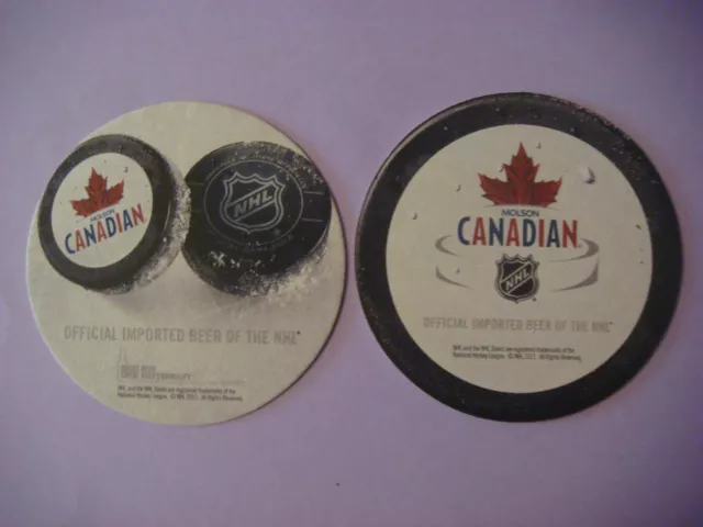 Beer Bar Coaster ~ 2011 MOLSON Brewery Canadian ~ Official Sponsor of NHL Hockey