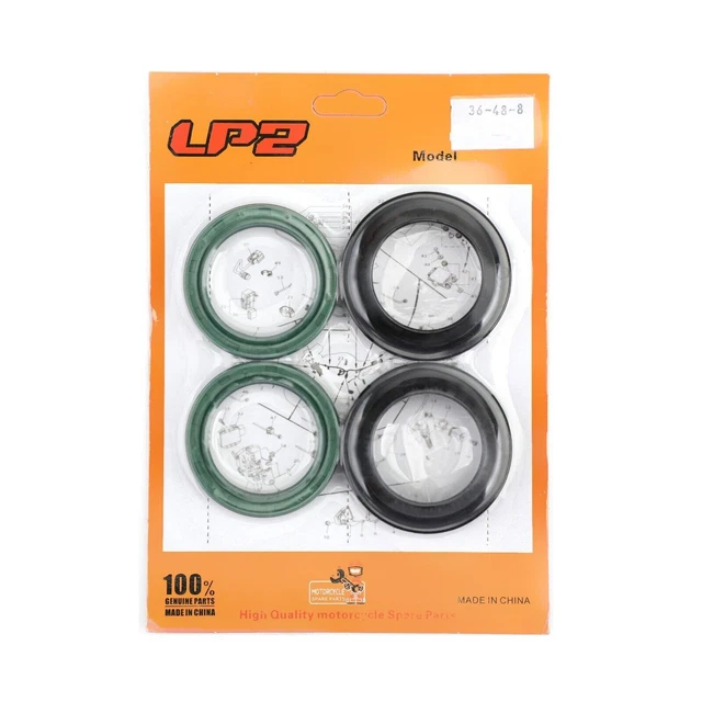 Set Anello Bollitore Forcella con Tappi Polvere per Kawasaki KX80 KX850 Z750 80-15 GE
