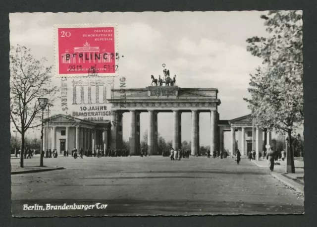 DDR MK 1958 665 BRANDENBURGER TOR MAXIMUMKARTE CARTE MAXIMUM CARD MC CM d1584