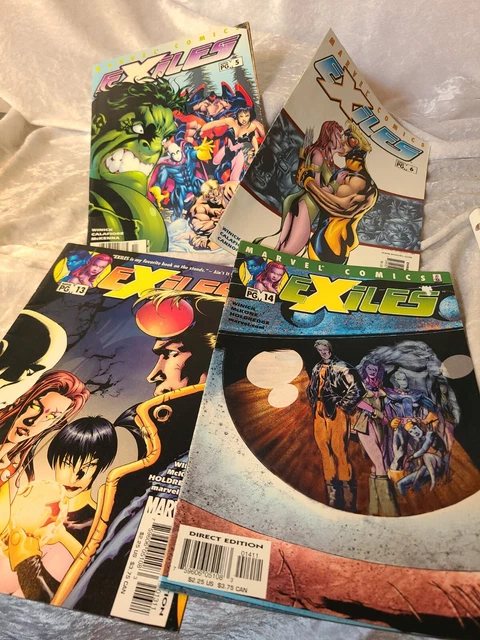 EXILES COMIC BOOK LOT of 4 Vol.5,6,13,14  (Marvel 2001) VERY NICE!!
