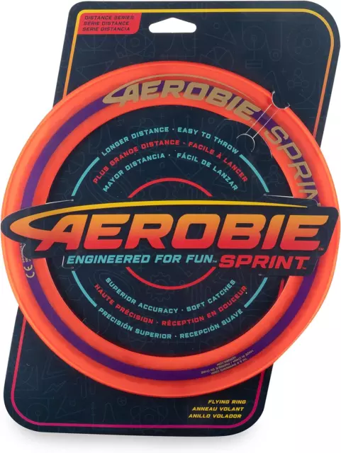 Aerobie Sprint Flying Ring, throw ring, 25.4 cm Diameter, Orange