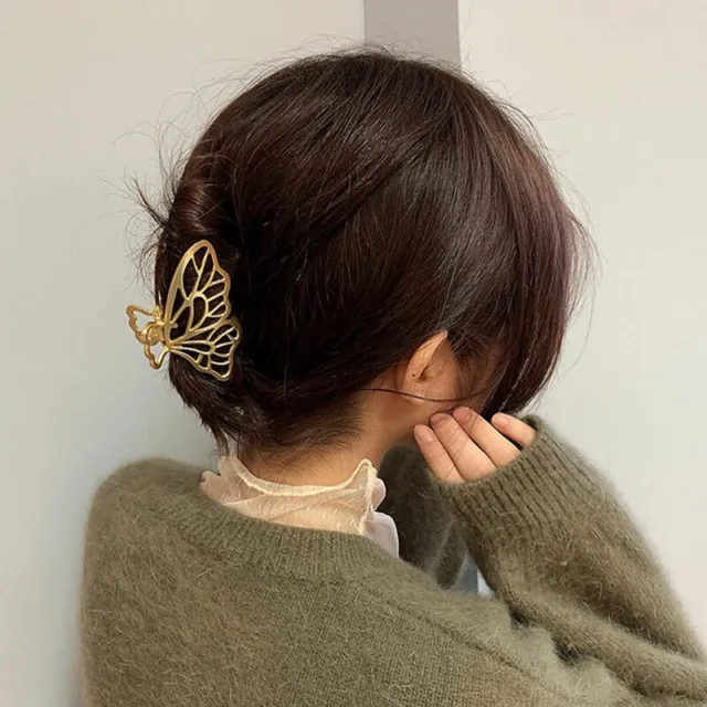 Temperament Gold Grab Butterfly Hair Clips Elegant Vintage Headband Hair Clip F1
