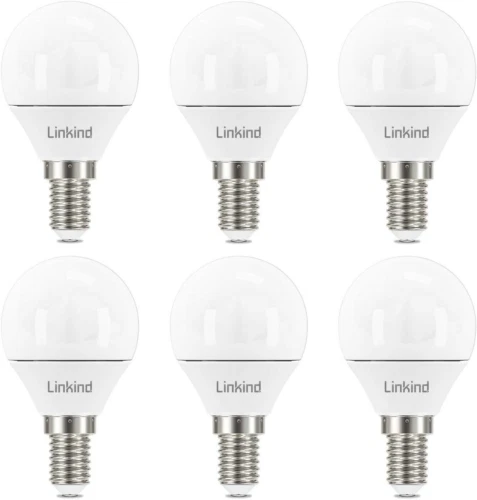 Linkind E14 LED Bulb, Dimmable P45 Golf Ball Bulbs, Small Edison Screw...
