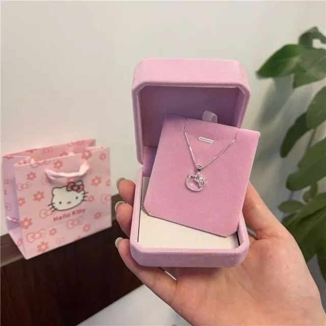 Hello Kitty Necklace | Sterling 925 Silver Sanrio Y2K Charm Necklace