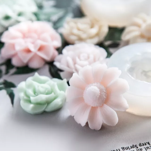 1 pieza Jabón en forma de flor Jabón de silicona Fabricación de molde de resina epoxi Hágalo usted mismo Artesanía