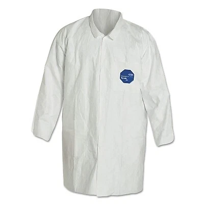 Tyvek 400 Two Pocket Lab Coat, 2X-Large, White DuPont™ DUPONT TY212SWH2X003000