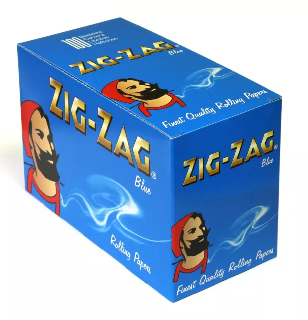 1 box ZIG-ZAG Blue Regular size 70mm Rolling paper - 100 booklets