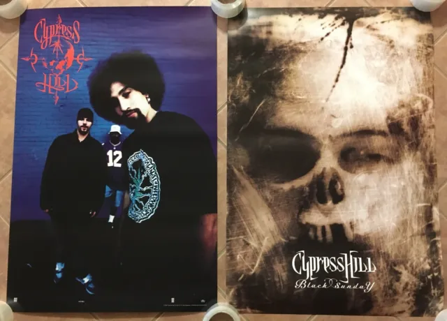 CYPRESS HILL Rare 1993 Medium Paper DOUBLE SIDED PROMO POSTER for Black CD 24x36