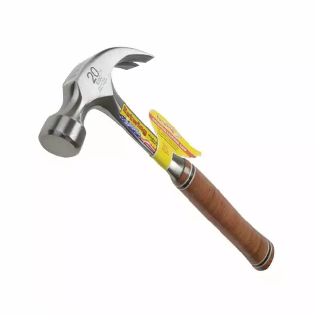 Estwing 20oz Curved Claw Nail Hammer with Leather Grip E20C