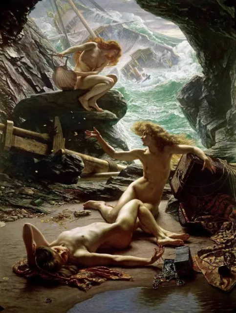 Wall art Nymphs Fairy Oil Painting HD Giclee Printed on Canvas L3002