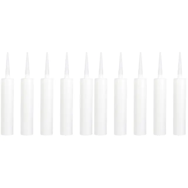10 Pcs Glass Bottle Refillable Sealant Caulking Tubes White Universal Sealants