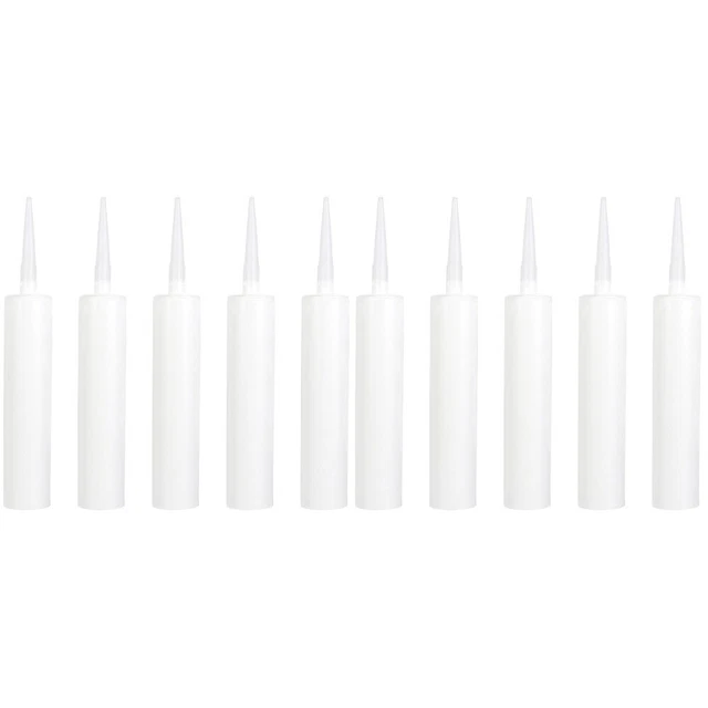 10 Pcs Glass Bottle Refillable Sealant Caulking Tubes White Universal Sealants