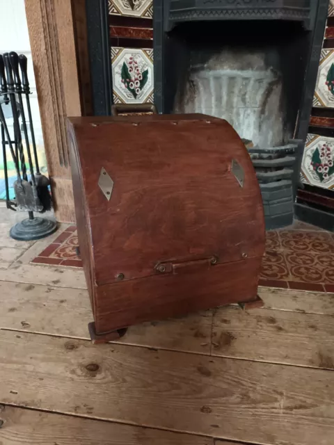 Vintage / Antique Hardwood Coal Scuttle Fireside Box