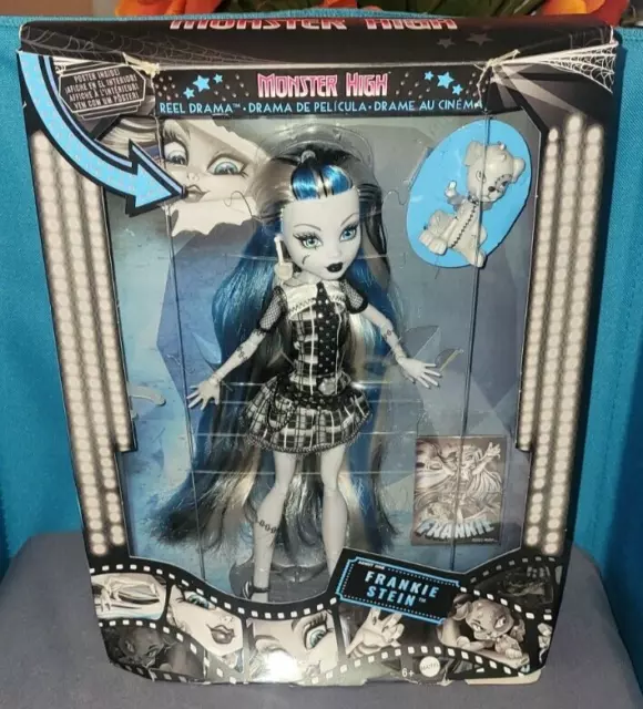 MONSTER HIGH® DOLL, Frankie Stein in Black and White, Reel Drama Collector  Doll, $98.00 - PicClick