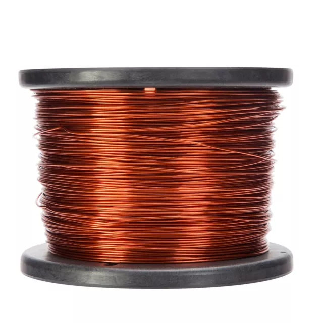 14 AWG Gauge Enameled Copper Magnet Wire 5.0 lbs 395' Length 0.0671" 200C Nat