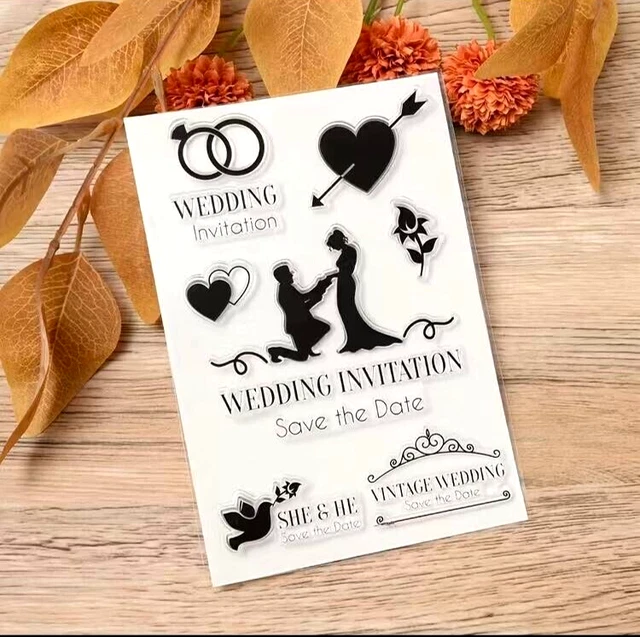 Wedding Sentiment  New Silicon Transparent Stamp Seal Card Making UK stocked