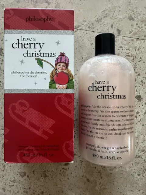 Philosophy Have A Cherry Christmas 3-in-1 Shampoo Shower Gel Bubble Bath 16oz