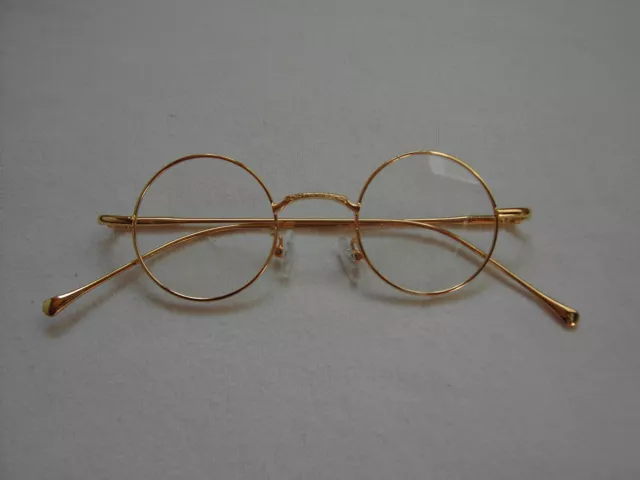 Nickelbrille W Stegbrille Sattel Steg Vintage Retro Gysi Brille Panto rund 39 mm