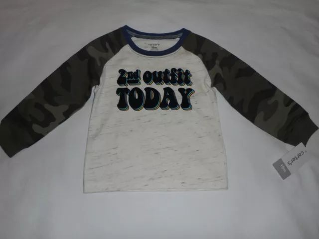 Carters Baby Infant Boy Long Sleeve Camo Shirt - Size 18 Months - New