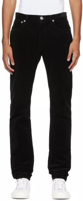 A.p.c. L98115 Mens Black Noir Petit Standard Slim Fit Corduroy Jeans Size 31