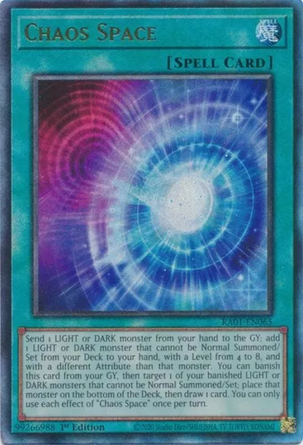 Chaos Space - RA01-EN065 - Ultimate Rare - Rarity Collection - Yugioh