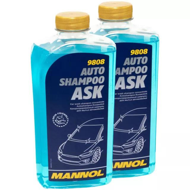 Auto Shampoo 9808 2 X 1 Liter KFZ ASK Autowäsche MANNOL Autoshampoo Glanz Wäsche